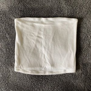 Size S White Cropped Tube Top